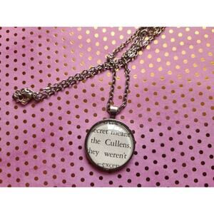The Cullens pendant necklace made with book pages
